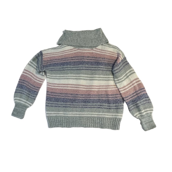Multicolored pastel tone turtleneck Sweater - Size Small - comfy fit - Picture 3 of 4